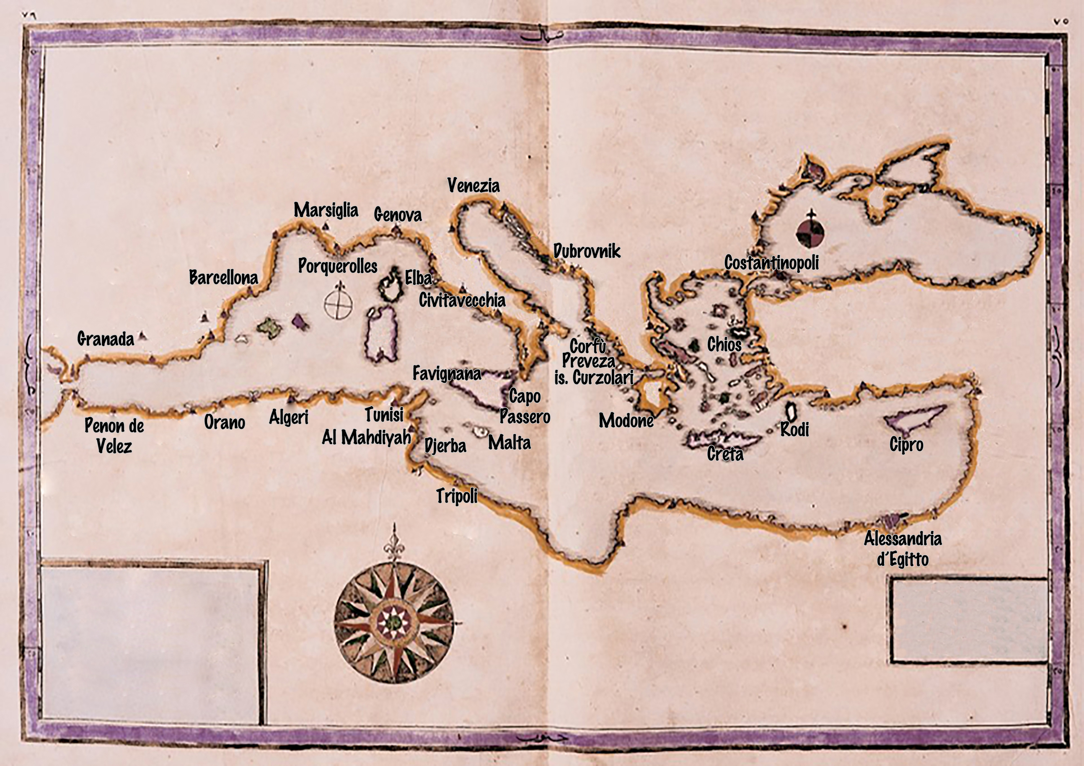 Mappa Ottomana sedicesimo secolo
