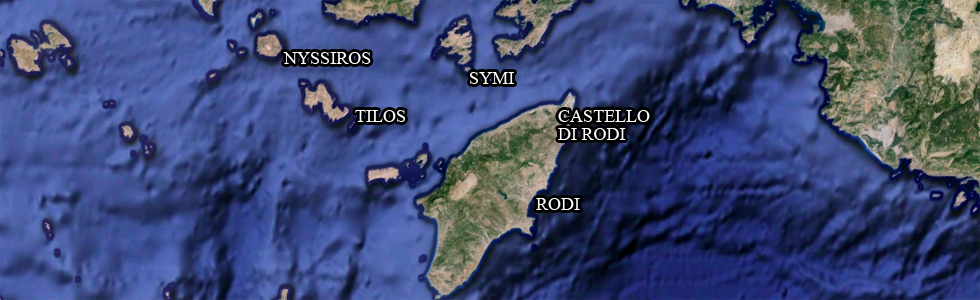La zona degli scontri tra Kamal Al&igrave; e i cavalieri di Rodi
