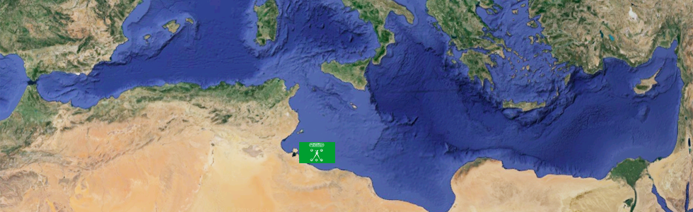 Lo stendardo dei Barbarossa accanto all'isola di Djerba